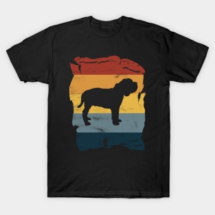 Neapolitan Mastiff Distressed Vintage Retro Silhouette T-Shirt